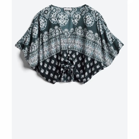 Patrons of Peace Blue Crop Top - Large - Picture 1 of 7